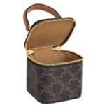 CELINE MINI VANITY CASE IN TRIOMPHE CANVAS AND CALFSKIN