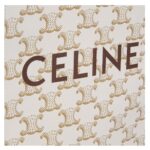 CELINE MINI VERTICAL CABAS IN TRIOMPHE CANVAS WITH PRINT WHITE