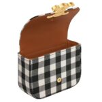 CELINE MINI CHAIN CLAUDE IN VICHY TEXTILE AND CALFSKIN