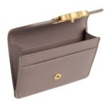 CELINE CARD HOLDER WITH FLAP TRIOMPHE IN SHINY CALFSKIN PEBBLE