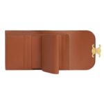 CELINE SMALL FLAP WALLET TRIOMPHE IN VICHY TEXTILE AND CALFSKIN BLACK-WHITE