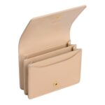 CELINE TRIOMPHE BUSINESS CARD HOLDER IN SHINY CALFSKIN OAT BEIGE
