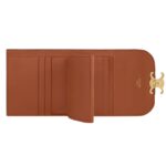CELINE SMALL FLAP WALLET TRIOMPHE IN CANVAS WITH LEOPARD PRINT