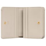 CELINE TRIOMPHE COMPACT WALLET IN SHINY CALFSKIN LIGHT STONE