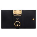 CELINE KEY CASE TRIOMPHE IN SHINY CALFSKIN BLACK