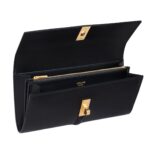 CELINE LARGE WALLET 16 IN SATINATED CALFSKIN BLACK