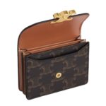 CELINE BUSINESS CARD HOLDER TRIOMPHE IN CANVAS AND LAMBSKIN