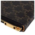 CELINE COIN AND CARD POUCH IN TRIOMPHE CANVAS