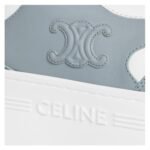 CELINE BLOCK SNEAKER WITH TRIOMPHE IN CALFSKIN ICE BLUE-OPTIC WHITE