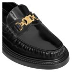 CELINE UNIVERSITÉ TRIOMPHE CHAIN LOAFFER IN POLISHED BULL BLACK