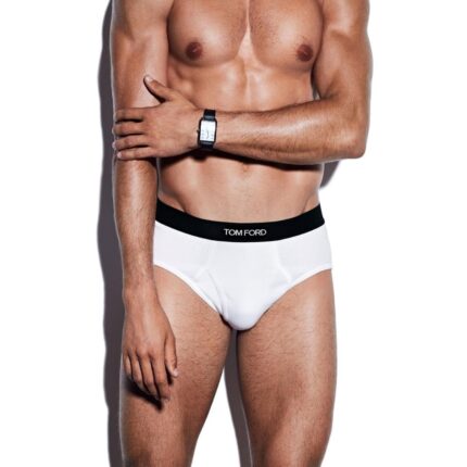 TOM FORD COTTON BRIEFS WHITE