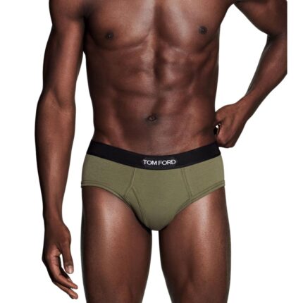 TOM FORD COTTON BRIEFS GREEN