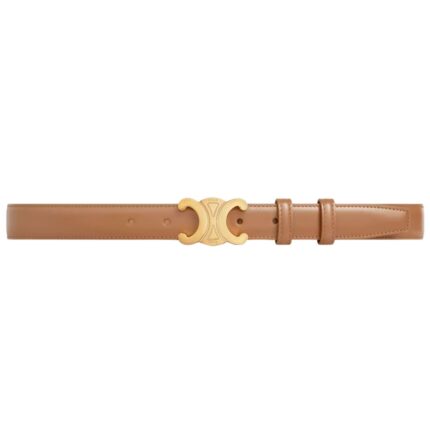 CELINE MEDIUM TRIOMPHE BELT IN TAURILLON LEATHER BRONZE