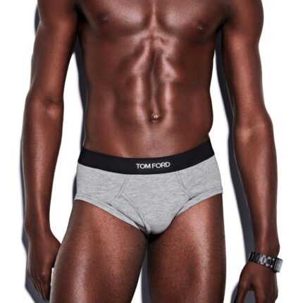 TOM FORD COTTON MODAL BRIEFS GREY