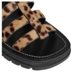 CELINE CLEA TRIOMPHE GLADIATOR SANDAL IN LEOPARD PRINTED HAIRY CALFSKIN