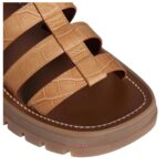 CELINE CLEA TRIOMPHE GLADIATOR SANDAL IN CROCODILE STAMPED CALFSKIN