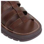 CELINE CLEA TRIOMPHE GLADIATOR SANDAL IN CALFSKIN VEGETAL TANNING DARK BROWN