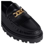 CELINE MARGARET LOAFER WITH TRIOMPHE CHAIN IN POLISHED BULL