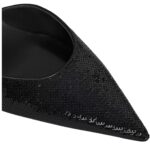 CELINE KITTEN TRIOMPHE STRAP PUMP IN SEQUINS AND CALFSKIN