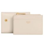 CELINE COMPACT WALLET WITH COIN TRIOMPHE IN SHINY CALFSKIN PALE BEIGE