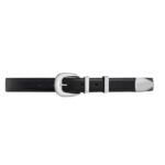 CELINE MEDIUM WESTERN BELT IN TAURILLON LEATHER BLACK