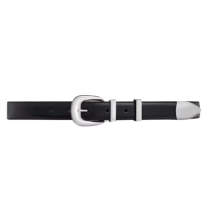 CELINE MEDIUM WESTERN BELT IN TAURILLON LEATHER BLACK