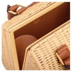 CELINE SMALL BOSTON CUIR TRIOMPHE IN WICKER AND CALFSKIN