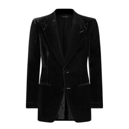TOM FORD FLUID VELVET SHELTON COCKTAIL JACKET DARK EMERALD