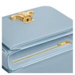CELINE TEEN TRIOMPHE BAG IN SHINY CALFSKIN PALE BLUE