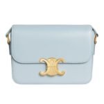 CELINE TEEN TRIOMPHE BAG IN SHINY CALFSKIN RED CANYON