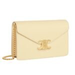 CELINE WALLET ON CHAIN MARGO IN SHINY CALFSKIN SUNLIGHT