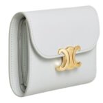 CELINE SMALL FLAP WALLET TRIOMPHE IN SHINY CALFSKIN MOON