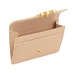 CELINE CARD HOLDER WITH FLAP TRIOMPHE IN SHINY CALFSKIN OAT BEIGE