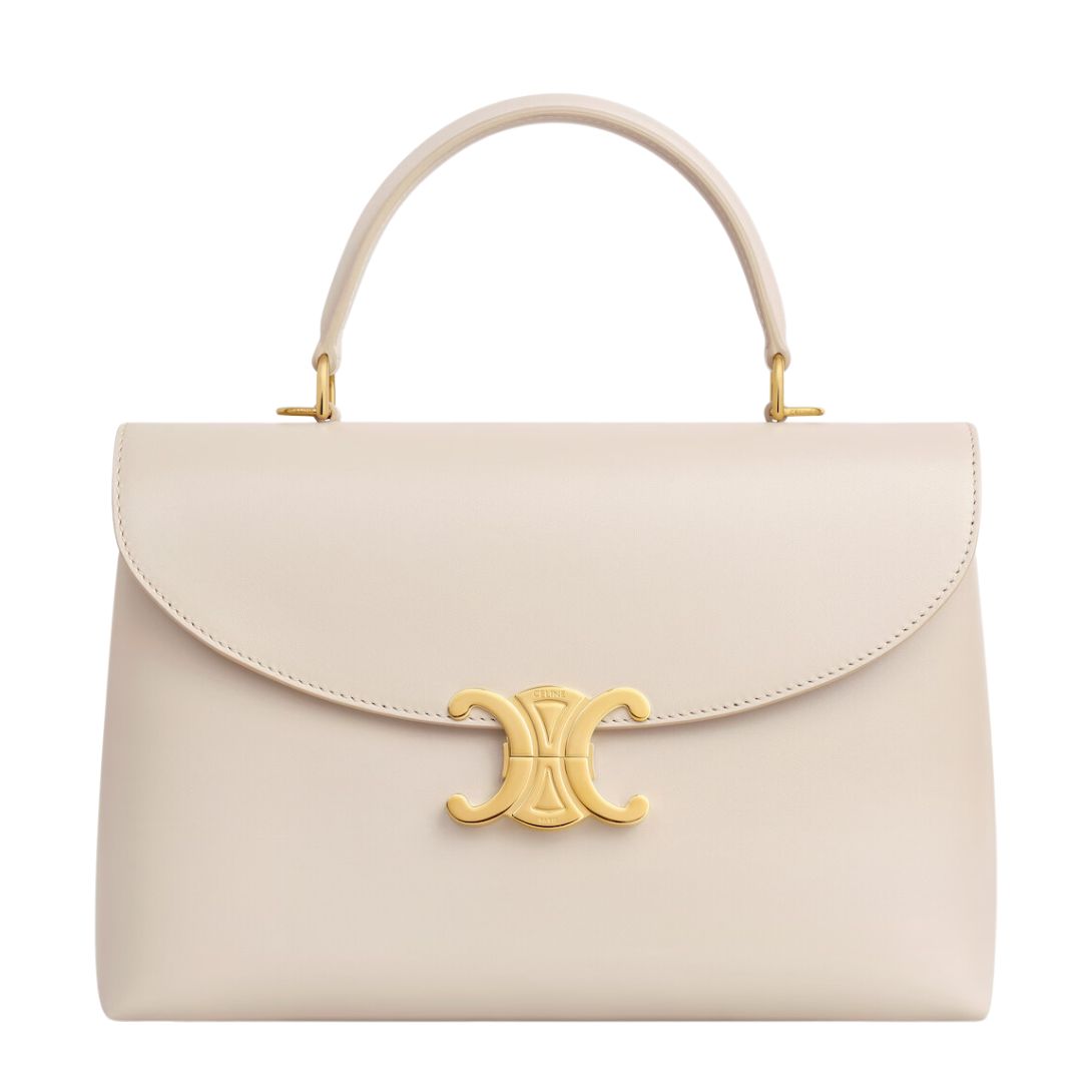 5 CELINE MEDIUM NINO BAG IN SMOOTH SATINATED CALFSKIN PALE BEIGE