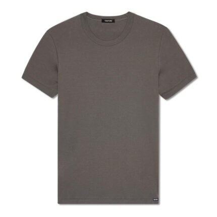 TOM FORD COTTON CREWNECK T SHIRT SLATE