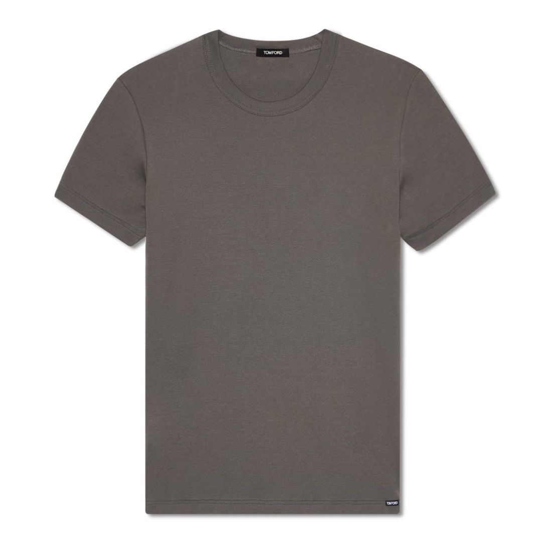 5 TOM FORD COTTON CREWNECK T SHIRT SLATE
