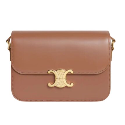 CELINE CLASSIQUE TRIOMPHE BAG IN SHINY CALFSKIN BRONZE