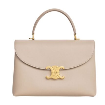 CELINE MEDIUM NINO BAG IN SUPPLE GRAINED CALFSKIN CAPPUCCINO