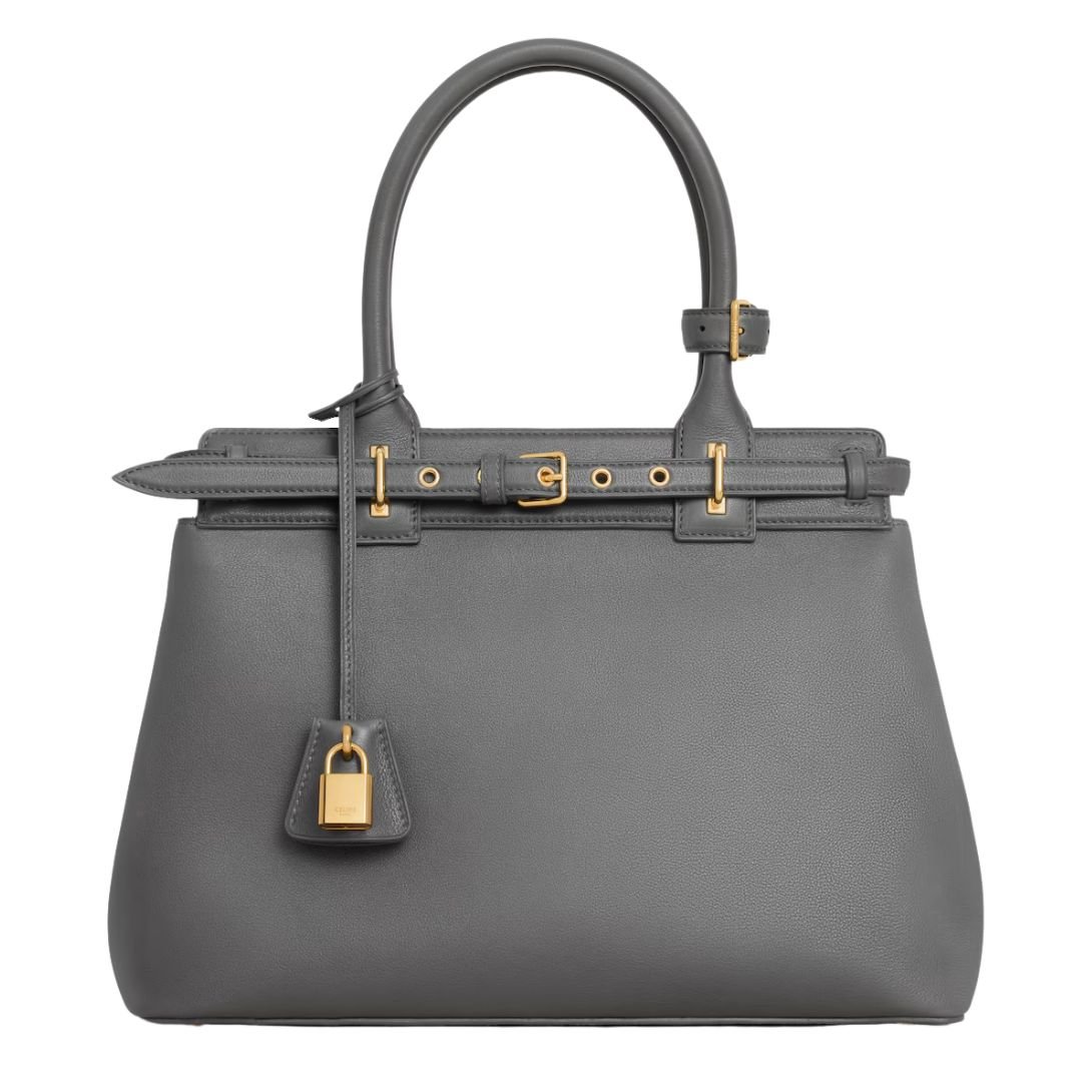 5 CELINE CONTI BAG IN SUPPLE GRAINED CALFSKIN ANTHRACITE