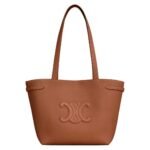 CELINE SMALL CABAS ANAÏS CUIR TRIOMPHE IN GRAINED CALFSKIN CAPPUCCINO
