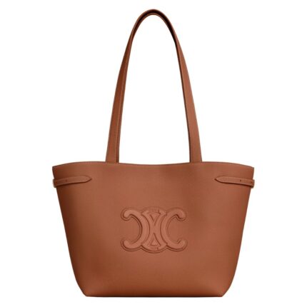 CELINE SMALL CABAS ANAÏS CUIR TRIOMPHE IN GRAINED CALFSKIN CAPPUCCINO