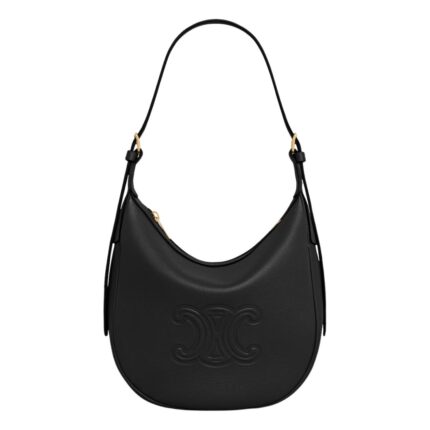 CELINE SMALL HELOÏSE CUIR TRIOMPHE BAG IN SUPPLE GRAINED CALFSKIN WHITE COTTON