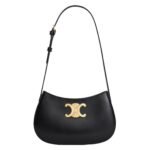 CELINE MEDIUM TILLY BAG IN SHINY CALFSKIN BLACK