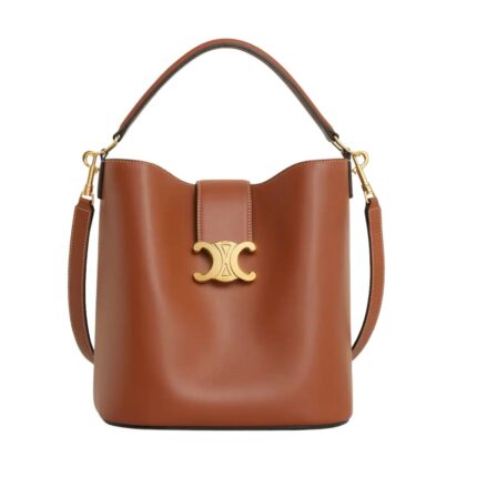 CELINE MEDIUM BUCKET LOUISE IN SMOOTH CALFSKIN EBONY