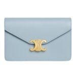 CELINE WALLET ON CHAIN MARGO IN SHINY CALFSKIN NUDE
