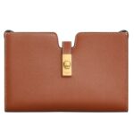 CELINE 16 STRAP POCHETTE IN SUPPLE GRAINED CALFSKIN TAN