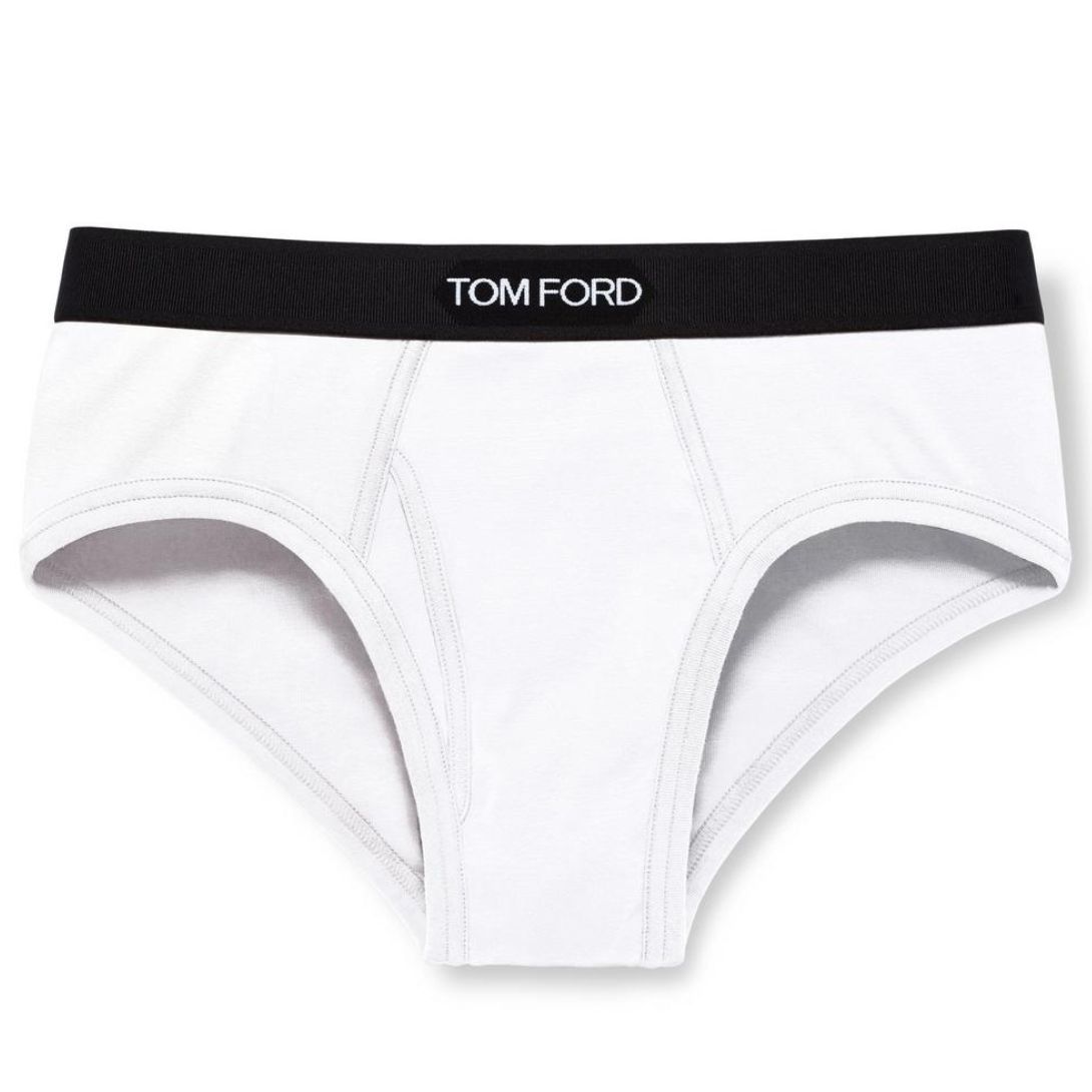 5 TOM FORD COTTON BRIEFS WHITE