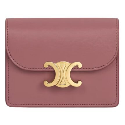 CELINE BUSINESS CARD HOLDER TRIOMPHE IN SHINY CALFSKIN BLACK