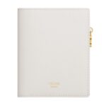 CELINE COMPACT WALLET TRIOMPHE CHARMS IN GRAINED CALFSKIN BLACK