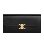 CELINE LARGE WALLET TRIOMPHE IN SHINY CALFSKIN PEBBLE